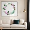 Beautiful Floral Wreath Template A high-resolution floral wreath with transparent background, suitable for commercial or personal use.