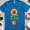 Single Sunflower in Clear Background A high-resolution transparent PNG image of a single sunflower plant with a clear background.