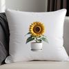 High Definition Flower Pot Decoration A high-resolution image of a sunflower in a flower pot on a clear background.