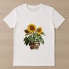 Vibrant Sunflower Illustration in Transparent PNG Format A high-resolution PNG image of a single sunflower in a transparent background, suitable for commercial and personal use.