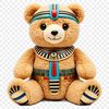 A high-resolution digital illustration of a friendly teddy bear with a transparent background.
