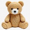 A high-resolution transparent teddy bear illustration suitable for commercial and personal projects.
