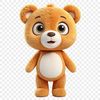 A high-resolution PNG teddy bear with a clear transparent background for commercial and personal use.