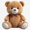 A high-resolution transparent teddy bear png with a clear background, suitable for sublimation and print quality.