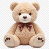 Cartoon Teddy Bear Illustration A high-resolution transparent PNG image of a cartoon teddy bear with a clear background.