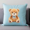 High Resolution Teddy Bear Illustration A high-resolution transparent teddy bear illustration in a clear background.