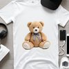 A high-resolution transparent PNG image of a cuddly teddy bear against a clear background.