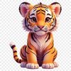 A high-resolution tiger illustration with a clear background.