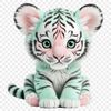 Close-up illustration of a tiger with a clear background, suitable for commercial or personal use.