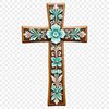 Cross Emblem with Transparent Background A simple yet meaningful Christian symbol featuring a cross with a clear background.
