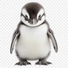 Adorable Penguin Portrait in High Resolution A cute baby penguin standing on the ice, suitable for print and commercial use.
