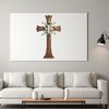 High Resolution Cross Clipart A transparent PNG image of a simple cross with floral motifs, suitable for religious and personal use.
