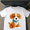 Cute Puppy Graphic for Personal Projects A small puppy sitting on a background that allows for easy layering or sublimation.
