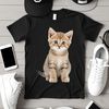 Cute Feline Friend Template A cute kitten sitting on a background with clear space around it.