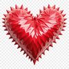 High Res Heart Emblem A transparent PNG heart icon with a clear background, suitable for commercial or personal use.