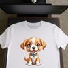 Adorable Puppy Illustration in PNG Format A professional-grade PNG image of a happy dog with a simple transparent background for creative use.
