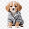 A transparent PNG image of a cute puppy with a clear background, suitable for digital designs and print materials.