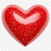 Clear Heart Icon Heart symbol with clear background and transparent edges, ideal for print and digital applications.