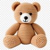 Cuddly Teddy Bear Illustration with Clear Background A high-resolution teddy bear illustration with a clear transparent background.