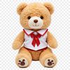 Cuddly Digital Friend A digital illustration of a cuddly teddy bear with a transparent background.