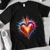 Stylized Love Symbol A large, transparent PNG image of a stylized heart with a clear background.