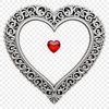 Heart Shape PNG Icon with Clear Background A simple heart shape with a clear background, ideal for sublimation printing and various creative projects.