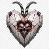 Free Graphic Design Heart Shape A transparent PNG heart with a clear background, ideal for graphic design and digital applications.