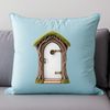 A whimsical, transparent fairy door in a high-resolution PNG format with a clear background.