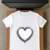 Love Heart Png Image on White Background A clear transparent PNG image of a stylized love heart on a white background.