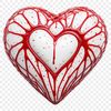 Clear Background Heart Design Graphic A high-resolution transparent love heart icon suitable for print and digital designs.