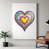 Transparent Stylized Heart Graphic A transparent PNG image of a stylized heart symbol with a clear background, suitable for digital use.