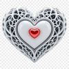 Transparent Valentine's Day Heart PNG A simple, transparent PNG image of a red heart with a clear background.