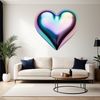 Transparent Love Symbol with Clear Background A clear heart icon on a transparent background in high resolution PNG format.