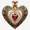 Love Heart PNG Graphic A transparent PNG image of a heart symbol representing love and affection.