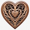 Beautiful High Res Heart Icon A simple, transparent heart icon with a clear background, suitable for commercial or personal use in designs.