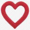A clear transparent PNG heart with a large size suitable for print quality.