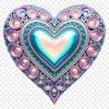 Transparent heart icon in PNG format with a clear background.