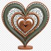 Detailed Heart Icon for Designs A clear background PNG image featuring a large, detailed heart icon.