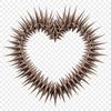 Heart Silhouette Transparent PNG A transparent PNG image of a stylized love heart with a clear background, ideal for commercial or personal use.