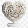A large, transparent PNG heart icon with a clear background, suitable for sublimation or print.