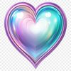 Stylized Heart Icon in Transparent PNG Format A high-resolution, transparent PNG image of a stylized love heart.