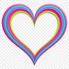 Beautiful Stylized Love Symbol A transparent PNG graphic of a stylized heart icon with a clear background.