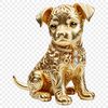 Beautiful High Resolution Animal Clipart A high-resolution illustration of a playful puppy with a transparent background.