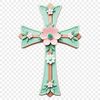 Simple White Crucifix Icon A high-resolution image of a simple white crucifix with a transparent background.