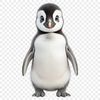 Cute Bird PNG Image A small, endearing penguin chick standing on its feet, suitable for personal or commercial use.
