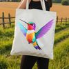 Colorful Bird Illustration PNG A high-resolution PNG image of a hummingbird in flight, suitable for commercial or personal use.