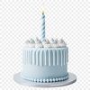 A high-resolution transparent PNG image of a colorful birthday cake with intricate designs.