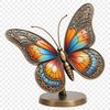 Close-up of a beautiful butterfly insect with clear wings and a simple background.