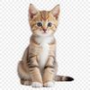 Whiskered Cutie Free PNG Image A high-resolution illustration of a cute kitten with a clear background.