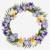 High-Quality Flower Wreath Image A high-resolution floral wreath with clear background suitable for commercial or personal use.